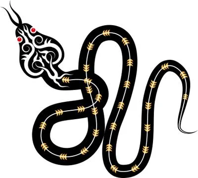 Tattoo Snake Design Stock Illustration