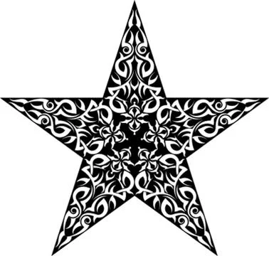 Tattoo Star Design Stock Illustration