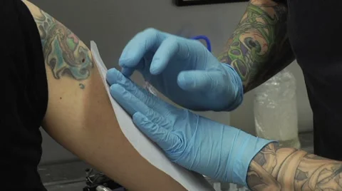Tattoo stencil Stock Footage 5299274