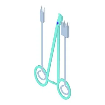 Tattoo symbol icon isometric vector. Tattoo needle and surgical instrument icon Stock Illustration
