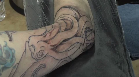 Tattoo time lapse Stock Footage 5299218