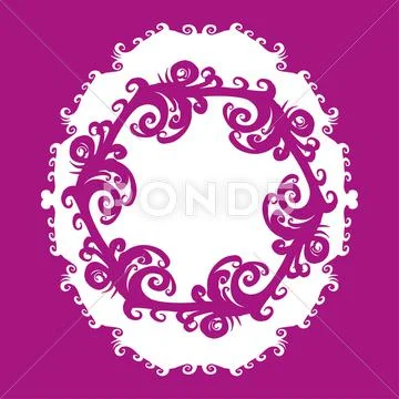 Tattoo tribal frame vector art Stock Illustration