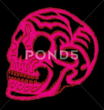 Tattoo tribal mexican skull vector art Stock Illustration