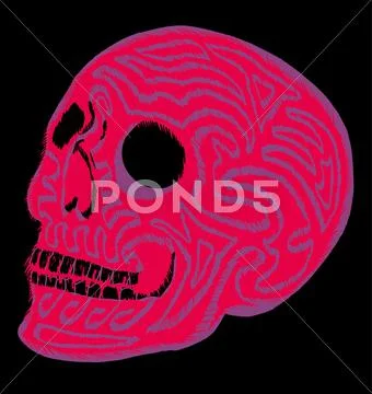 Tattoo tribal mexican skull vector art Stock Illustration