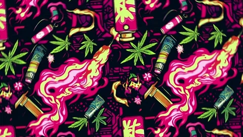 Tattoo Weed Vortex – Rotation Motion Stock-Footage 306471943