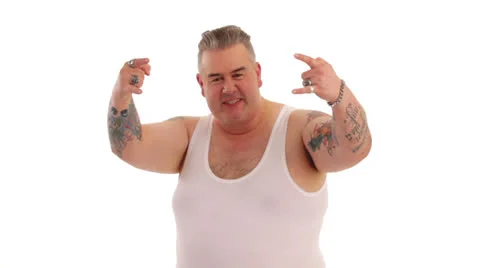 Tattooed man poses 1 Video stock 24617419