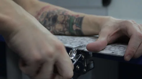 Tattooed master Stock Footage 56064424