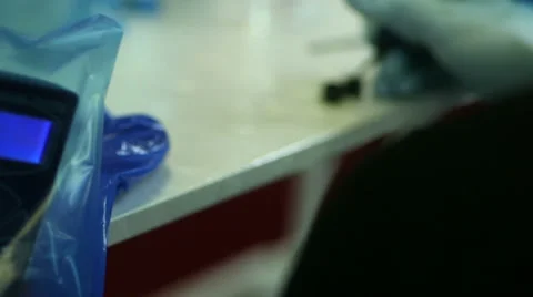 Tattooer Showing Process Of Making A Tattoo Stock Footage 60930001