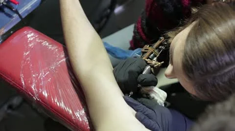 Tattooing _2 Stock Footage 12733905