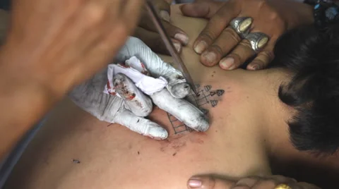 Tattooing close up Video stock 60694942