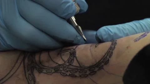 Tattooing Stock Footage 5299250