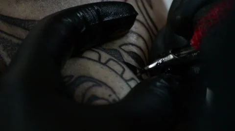 Tattooing shading close up Stock Footage 47469856