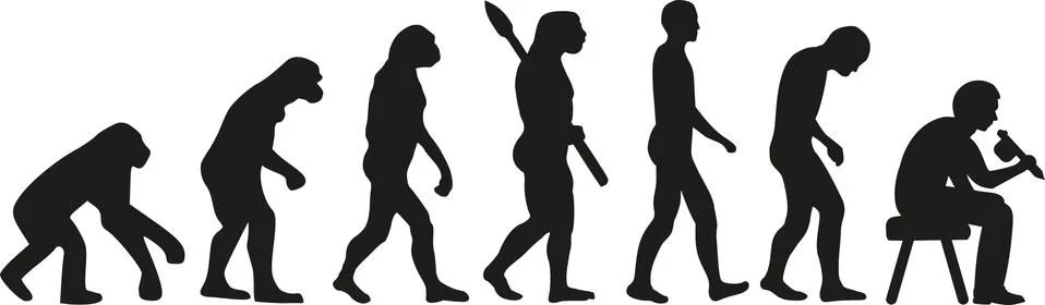 Tattooist evolution Stockillustratie