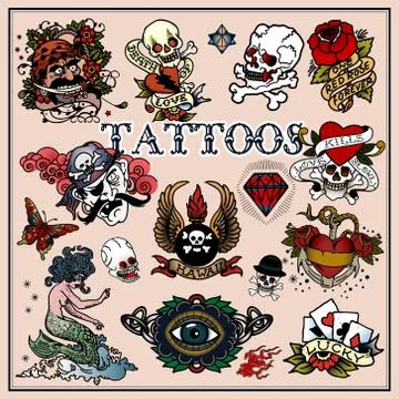 Tattoos Illustrazione stock