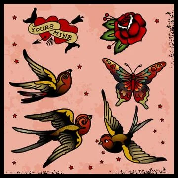 Tattoos Illustrazione stock