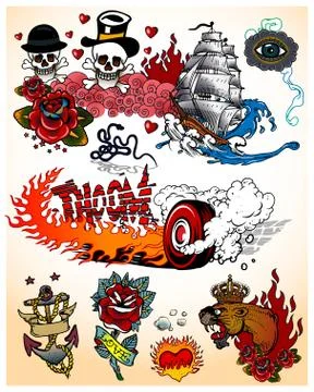Tattoos Illustrazione stock