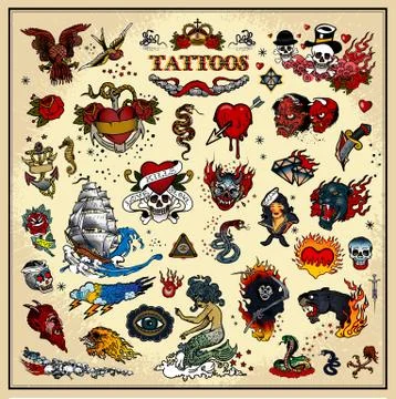Tattoos Illustrazione stock