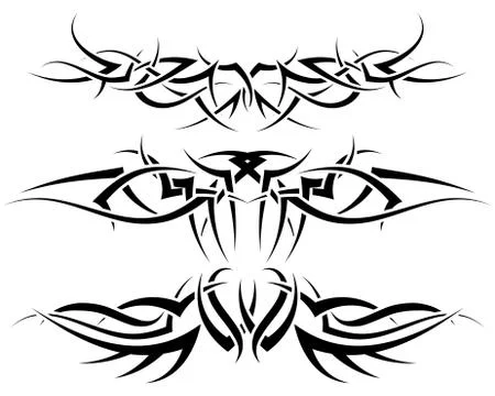 Tattoos set Stock Illustration