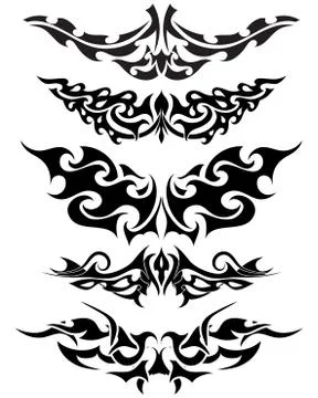 Tattoos set Stock Illustration