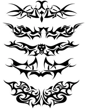 Tattoos set Illustrazione stock