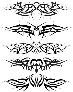 Tattoos set Illustrazione stock