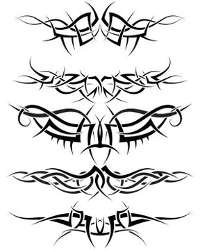 Tattoos set Illustrazione stock