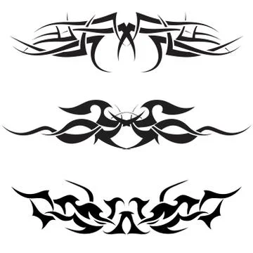 Tattoos set Illustrazione stock