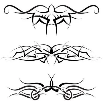 Tattoos set Illustrazione stock