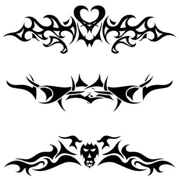 Tattoos set Stock Illustration