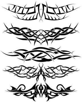 Tattoos set Illustrazione stock