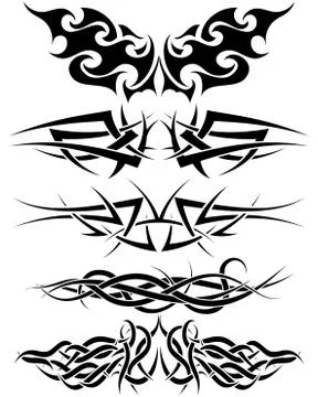 Tattoos set Stock Illustration