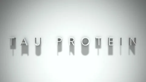 Tau protein 3D title animation with shadows on a white background Stock Footage 297084971
