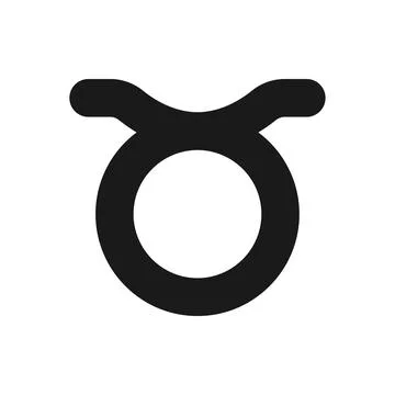Taurus black glyph icon Illustrazione stock