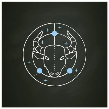 Taurus chalk icon Stock Illustration