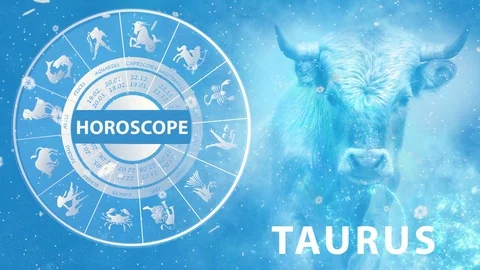Taurus Horoscope. Winter background. Astrology Vidéo 120601656