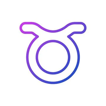 Taurus pixel perfect gradient linear vector icon 스톡 일러스트