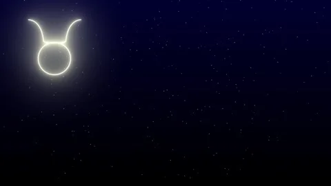Taurus star zodiac star taurus animation on black night sky. Stock Footage 244534249
