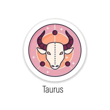 Taurus sticker icon Stock Illustration