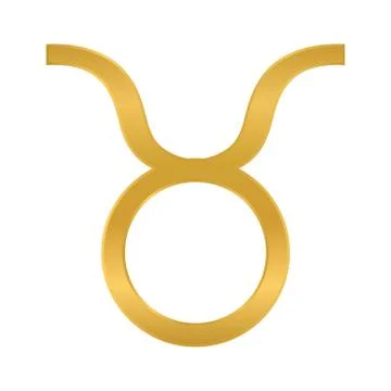 Taurus symbol on white. Stock Illustration