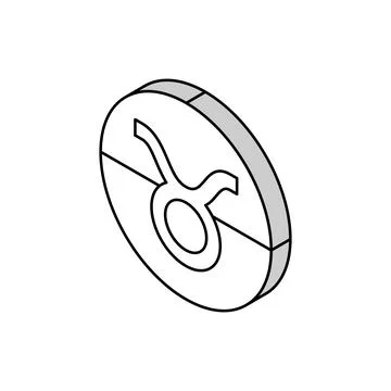 Taurus zodiac isometric icon vector illustration Stock Illustration