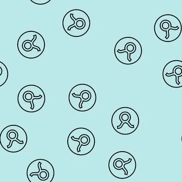 Taurus zodiac line seamless pattern Stock Illustration