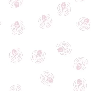 Tawhid philosophy glyph seamless pattern Stock Illustration