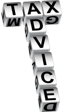 Tax advice dice Stock Illustration