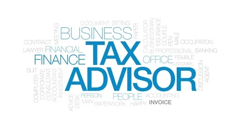 Tax advisor animated word cloud, text design animation. Kinetic typography. Stock Footage 74329215