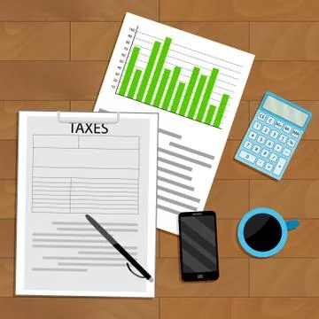 Tax analysis and statistics Stock Illustration