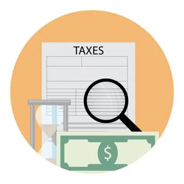 Tax analysis icon Stock Illustration