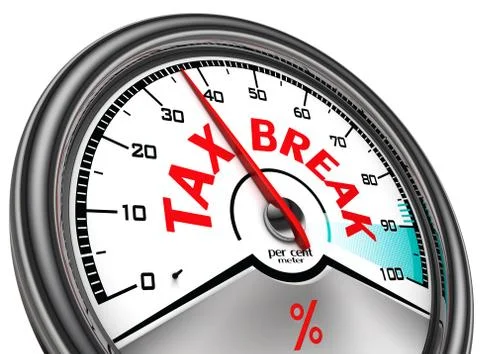 Tax break conceptual indicator Stock Illustration
