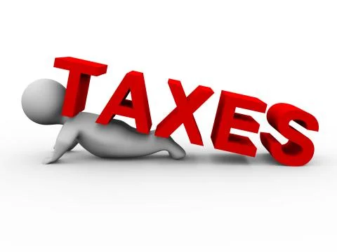 Tax burden Stock Illustration