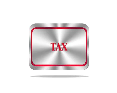 Tax button. Stock Illustration