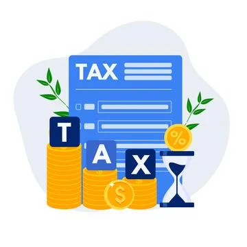 Tax Calculation Concept vector Illustrazione stock